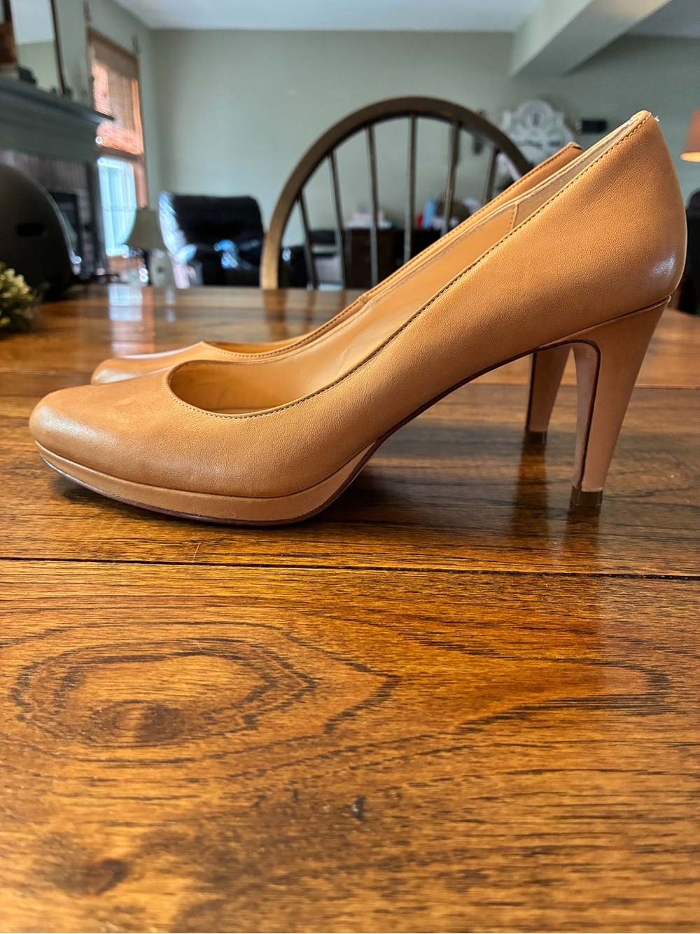 Cole Haan Tan Leather High Heel Pumps